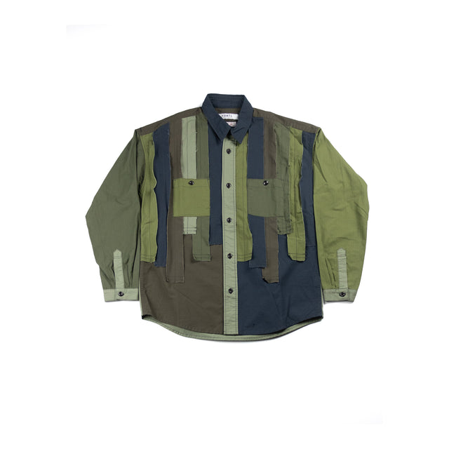 Obi-strip Shirt Rinse Khaki