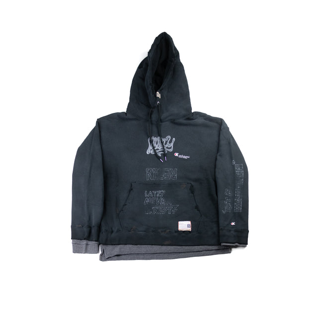 Shift Side Combined Hoodie Black