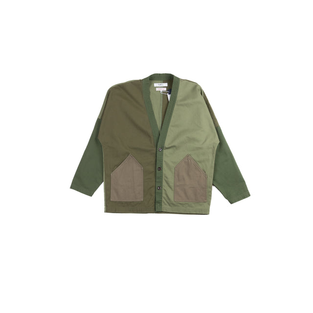 Boro Patchwork Cardigan Khaki