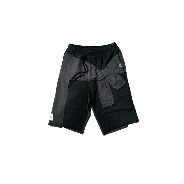 Modified Layered Bermuda Shorts Black