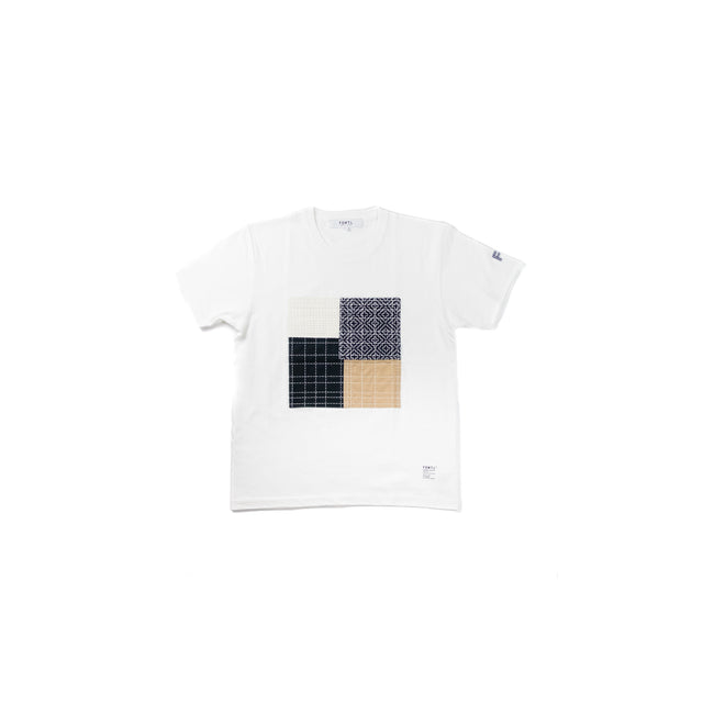 Boro Patchwork Tee White