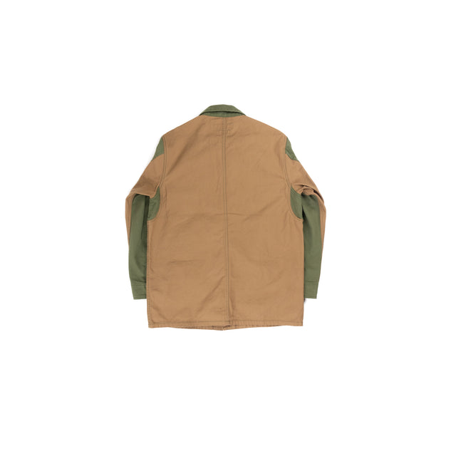 Patchwork Coverall Rinse Khaki