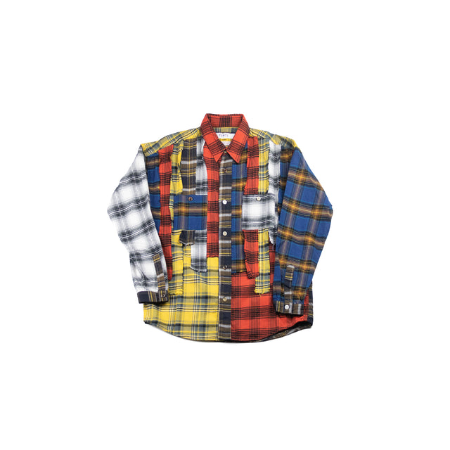 Obi-strip shirt plaid