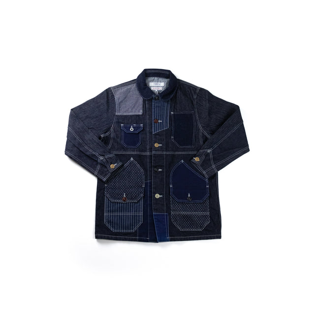 Patchwork Coverall Rinse Indigo